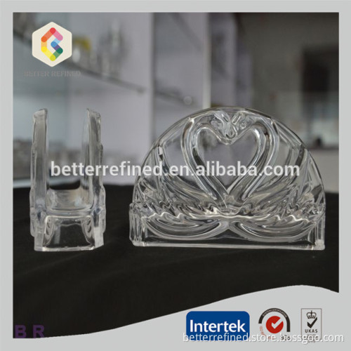Elegent "Kissing Swans" Crystal Napkin Holder